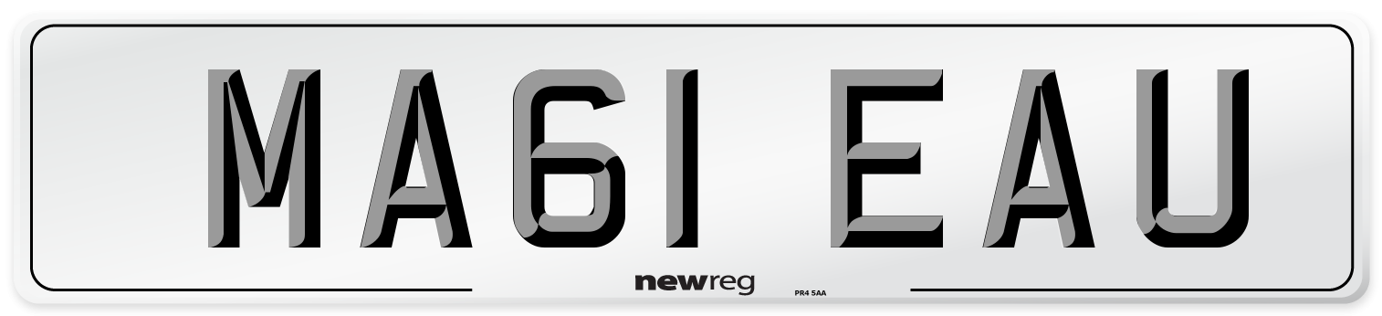 MA61 EAU Number Plate from New Reg